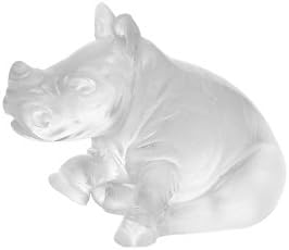 Daum Crystal Mini Rhinoceros Figurine Clear