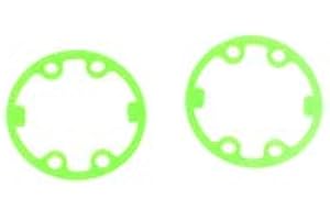 GPM For Traxxas E-Revo Brushless (56087-1) Silicone Gasket For Differential Carrier - 2Pc Set Green