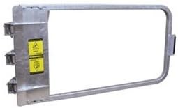 PS DOORS LSG-44-GAL Ladder Safety Gate Mild Carbon Steel, Galvanized, Fits Opening 42-3/4 to 46-1/2, Each by PS Doors