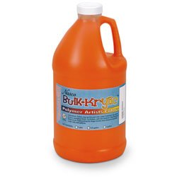 Nasco 9714720(L) Bulk-Krylic Acrylic Paint, 1/2 gal Jug, Chrome Orange