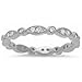 Oxford Diamond Co Marquis & Round Cubic Zirconia Eternity Band .925 Sterling Silver Ring Size 6