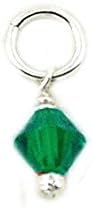 Far Fetched Sterling Silver &amp; May Emerald Crystal Charm