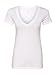 Next Level Women's CVC Deep V-Neck Tee, White, XLarge