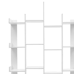 Tall Book Organizer, 5 Tier Wood Bookshelf with 13