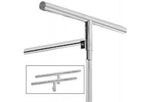 Only Garment Racks Z Rack Cover Supports for Clothes, Modern Silver Aluminum, 72"H x 19.8"W x 5.6"D