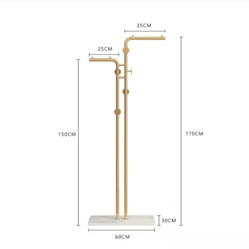 Beauenty Freestanding Metal Coat Rack,Durable Stable Independent Hallstand,Standing Coat Rack with Heavy Base,Metal Clothes Tree With Hooks Suitable For Hanging Clothes,Hats,Bags In Modern Households