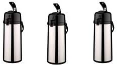 Service Ideas ECAL22S Eco-Air Airpot with Lever, Glass Lined, 2.2 L (3-(Pack))