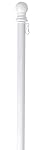 56" White Metal Flag Pole for House Flags Briarwood Lane