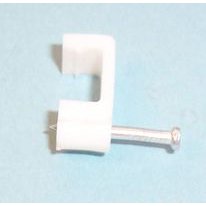 Cable-Tex Flat cable clips 100 Pack for 2.5 mm twin & earth White