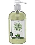 Calily Life Organic Aloe Vera Gel for Face, Hair, Sunburn, Acne, Razor Bumps, Psoriasis, Eczema and After Sun Relief - Large 16.9 oz Bottle