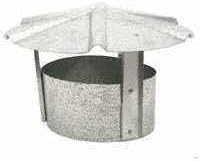 Billy Penn 8105 Galvanized Steel Roof Cap, 8"