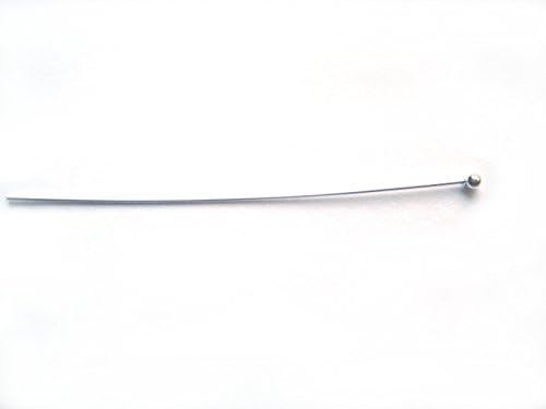 12 Qty. Ball End Head Pin (2 in.) with 2mm Ball .925 Sterling Silver Headpins by JensFindings