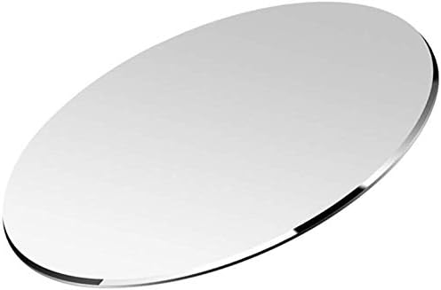 Round Mouse Pad Round Aluminum Alloy Mouse Pad Winter and Summer Dual-Use Waterproof Antiski Matte Metal/High-Grade PU Leather Mouse Pad (Silver, 7.87.8In)