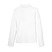 French Toast Girls' Big Long Sleeve Stretch Pique Polo, White, L (10/12)