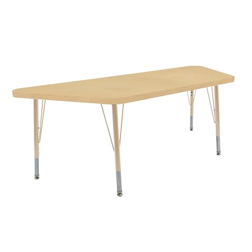 Factory Direct Partners FDP 24" x 60" Trapezoid Thermofused Classroom Activity…