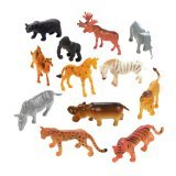 12-pc Plastic Safari Animals