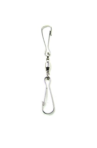 WorldaWhirl Whirligig Wind Spinner SS Swivel Hook Display Twist Turn Twirl Swirl (10, Clip and Clip)  