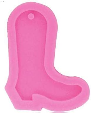 Mixed Media - Cowboy Boot Keychain Silicone Mold, Resin Mold,