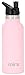 MIRA 17 Oz Stainless Steel Vacuum Insulated Water Bottle | Thermos Keeps Drink Cold for 24 hours & Hot for 12 hours, Doesn't Sweat | Large Powder Coated Sports Flask with 2 Lids | Rose Pink