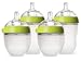 Comotomo 5 oz and 8 oz Baby Bottles, 4 Pack
