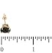 14K Yellow Gold Stud Earring Aprx .50 Carat Total Weight, 4mm Each Round Black Simulated Diamond Earring. Set on Prong Setting & Friction Style Post