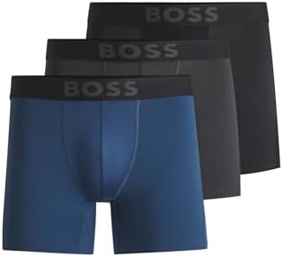 BOSS Hommes Boxer 3P Active - Lot De 3 Boxers Longs En Microfibre Stretch Confortable