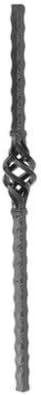 Hammered Basket Weave Iron Newel