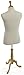 Male Mannequin Dress Form, Size 38, with Natural Tripod Base, Adjustable Height (White)