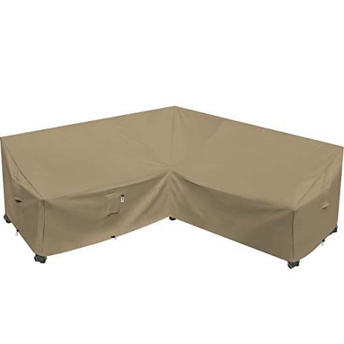 Flexiyard Heavy Duty Outdoor Sectional Sofa Cover, 85"X85" VShaped 5