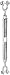 Indusco 93900296 Hot Dipped Galvanized Jaw & Jaw Turnbuckle, 5/8