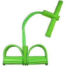Fitness Rope Foot Pedal Full Body Exercise Sit-Up Pull Rope Resistance Band Yoga Sport Trainer Equipment For Abs, Legs Fitness Arm Leg Slimming Training (Green)