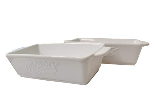 Mason Craft & More Ceramic Bakeware Collection- Rectangular, Square, Casserole, Lasagna, Baking, Roasting- 4 Piece White Ceramic Bakeware Set - Thumbnail 4