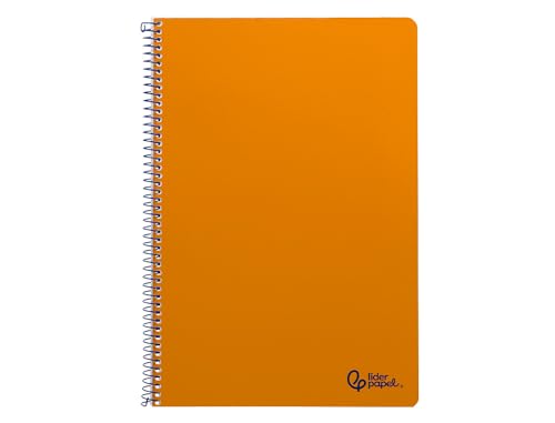 Spiral notebook liderpapel a4 smart soft cover 80h 75g box 4mm with margin orange color
