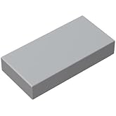 Classic Bricks Tile 1 x 2 with Groove 100 Piece, Compatible with Lego Parts 3069, Creative Play Set - 100% Compatible with Lego and All Major Brick Brands(Colour: Light Grey