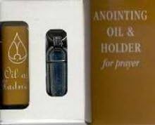 Anoint Oil-Keyring Holder w/Frank Oil-Silvertone by Oil Of Gladness