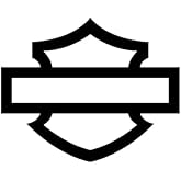 Motorcycle Bar and Shield Design #1 Vinyl Decal Sticker Car HD Moto Club Biker 5"x 4" (Black)