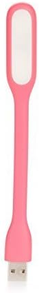 Docomo Pack of 5 Mini USB LED Light£,1.2W DC5V 50LM,Portable Flexible Led Lamp with USB,for powerbank PC Laptop Notebook Computer keyboard Reading Lamp (Pink)