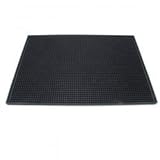 Update International (BSM-1218BK) 18" x 12" Rubber Bar Service Mat (Kitchen)
