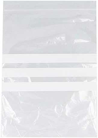 1000 Small 5.5 x 5.5" / 139 x 139mm Clear Plastic Polythene Resealable Grip seal Bags With Write On Panels - Grip Press Seal Lock Packing Packaging Storage Pouches White Labelling Strips