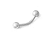 Scrap Metal 23 316L Surgical Steel Bent Curved Barbell 12g 12 Gauge 3/4