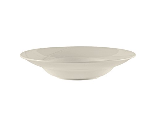 Tuxton ASU-063 Vitrified China San Marino AlumaTux Pasta/Salad Bowl, 10-1/2 oz, 10-1/4, Pearl White (Pack of 12),