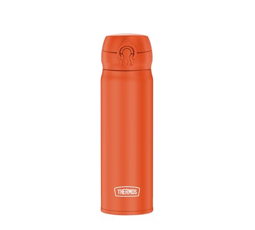 THERMOS ULTRALIGHT BOTTLE 0.50 l, Glowing Orange mate, termo de acero inoxidable, 10 h caliente/20 h frío, absolutamente estanco para agua, te, bebidas sin gas