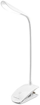 IMINOVO LED Clip Desk Lamp, 2 IN 1, Can Stand with Anti-skid Base and Clip Everywhere, Touch-sensitive 3-level Brightness Switch, Eye Care USB Rechargeable Dimmable Portable Flexible Gooseneck.