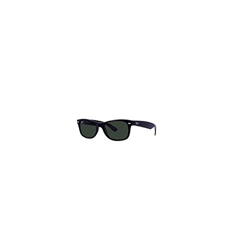 Ray-Ban New Wayfarer Sunglasses (RB2132) Black/Green Plastic,Nylon - Polarized - 55mm