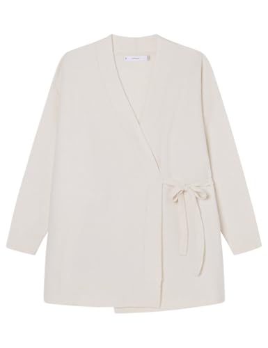 Women'secret Damen Túnica Corta Colección Mix and Match Autumn Glow Weste, Elfenbeinfarben, L-XL