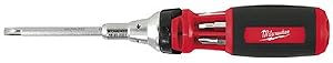 Image of Milwaukee Elec Tool 48-22-2301 10-In-1 Ratcheting Multi-Bit Driver, 3.5-In. Power Groove Bits - Quantity 6