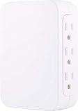 GE Pro 5 Grounded Outlet Wall Tap Surge Protector, 2 USB Ports, Side-Access Outlets, 2.4A Dual USB Ports, 860 Joule Surge Protection, Automatic Shutdown Technology, White, 39670
