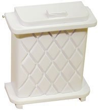 Dollhouse White Wood Laundry Basket Clothes Hamper Miniature 1:12 Accessory