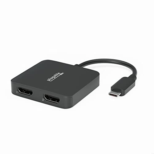 Plugable USB C to HDMI Adapter for Dual Monitors, 4K 60Hz USB C
