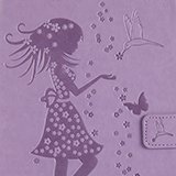 iPad Mini 2 Mini 3 Case, LittleMax(TM) Lightweight PU Leather Flip Stand Embossed Bird & Butterfly & Girl Case Smart Cover with Auto Wake/Sleep for Apple iPad Mini 3/2/1 -#3 Purple